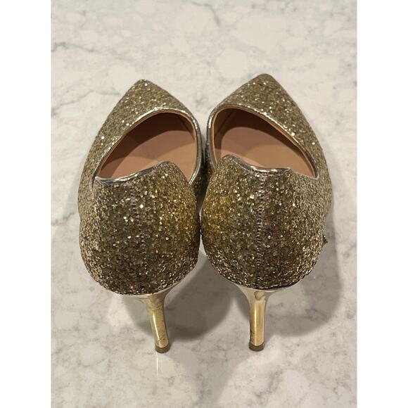 Annaili Women’s Glitters Sparkly D'Orsay Pump Stiletto Heels Size 5.5 Gold Fairy - Picture 4 of 5